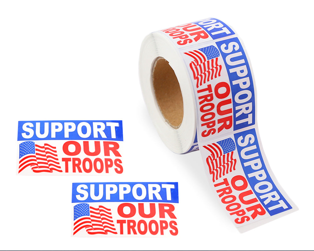 250 Support Our Troops Stickers (250 per Roll)