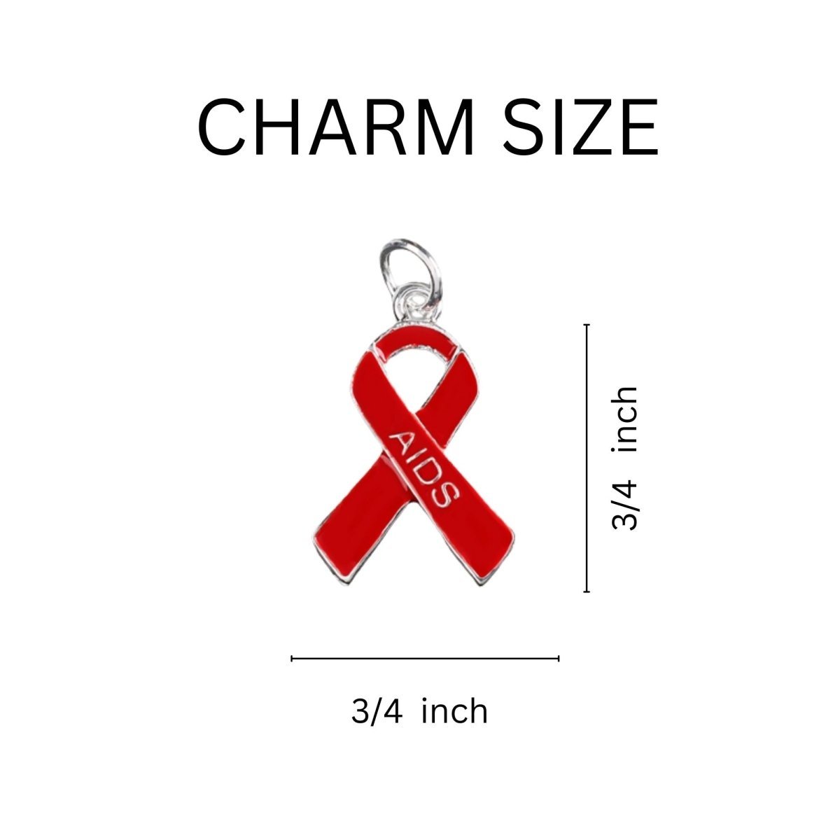 AIDS Awareness Red Ribbon Hanging Charms
