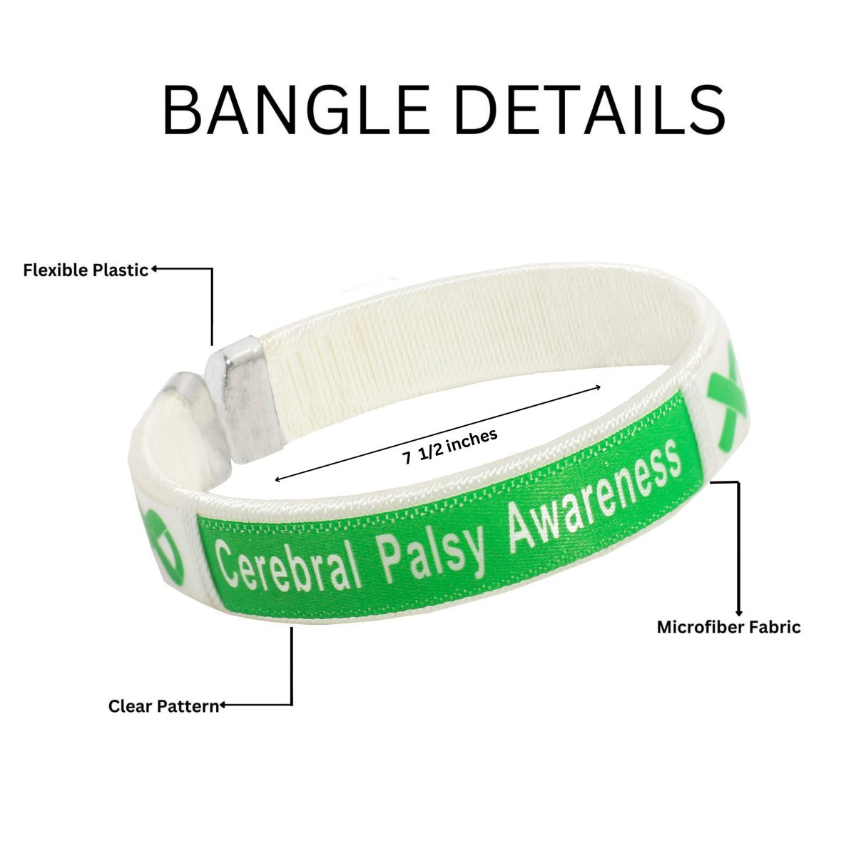 Cerebral Palsy Awareness Bangle Bracelets
