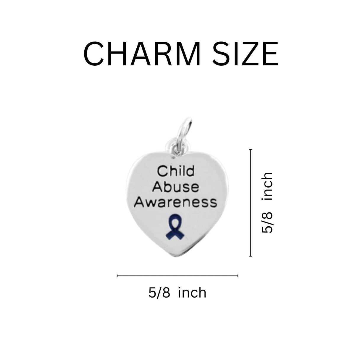 Child Abuse Heart Retractable Charm Bracelets