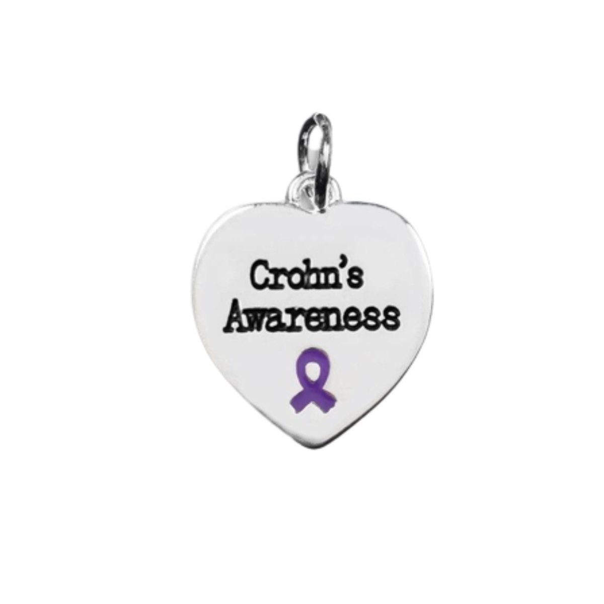 Crohn's Disease Awareness Heart Charms