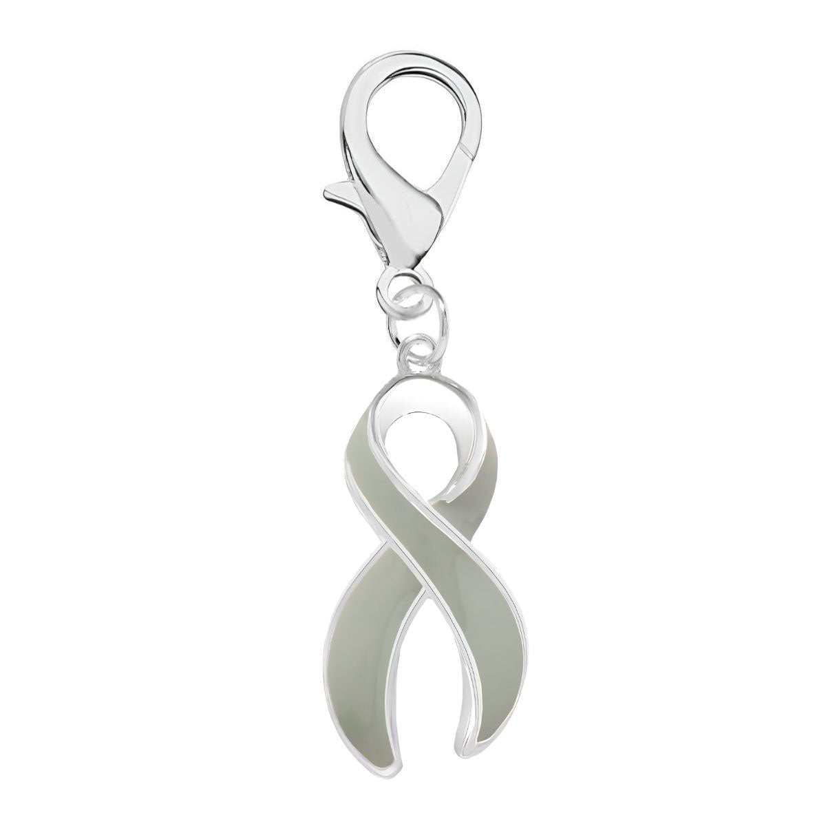 Large Gray Ribbon Hanging Charms