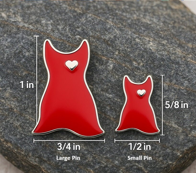 Small Red Dress Lapel Pins