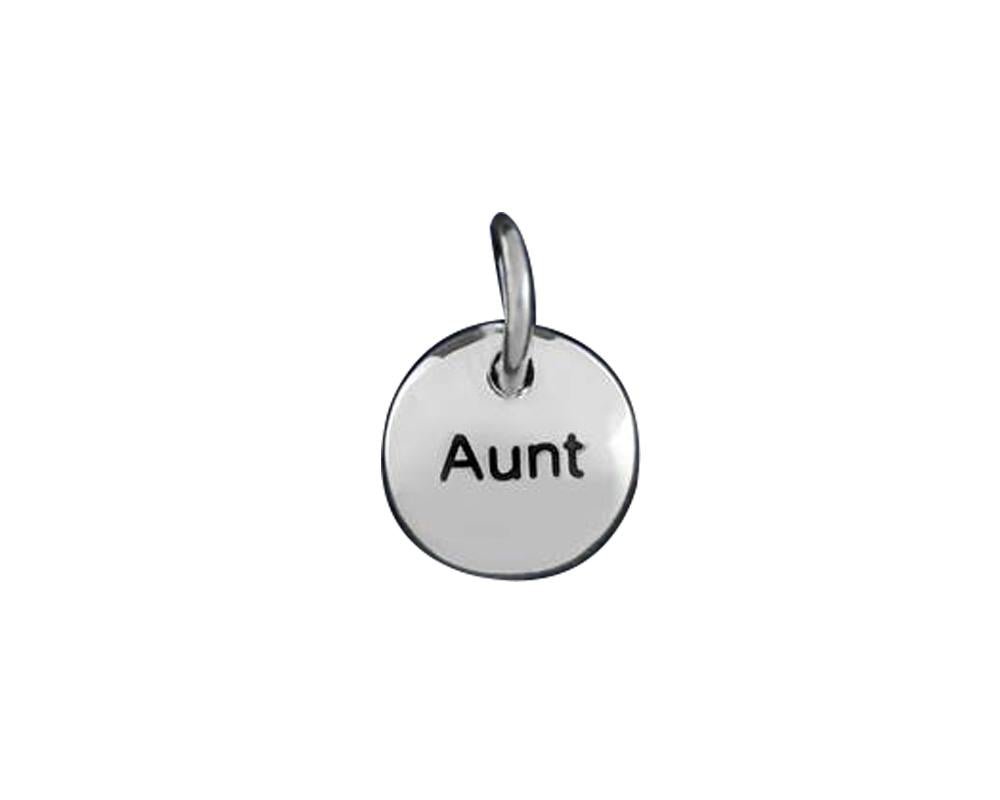 Silver Aunt Circle Charms (25 Charms)