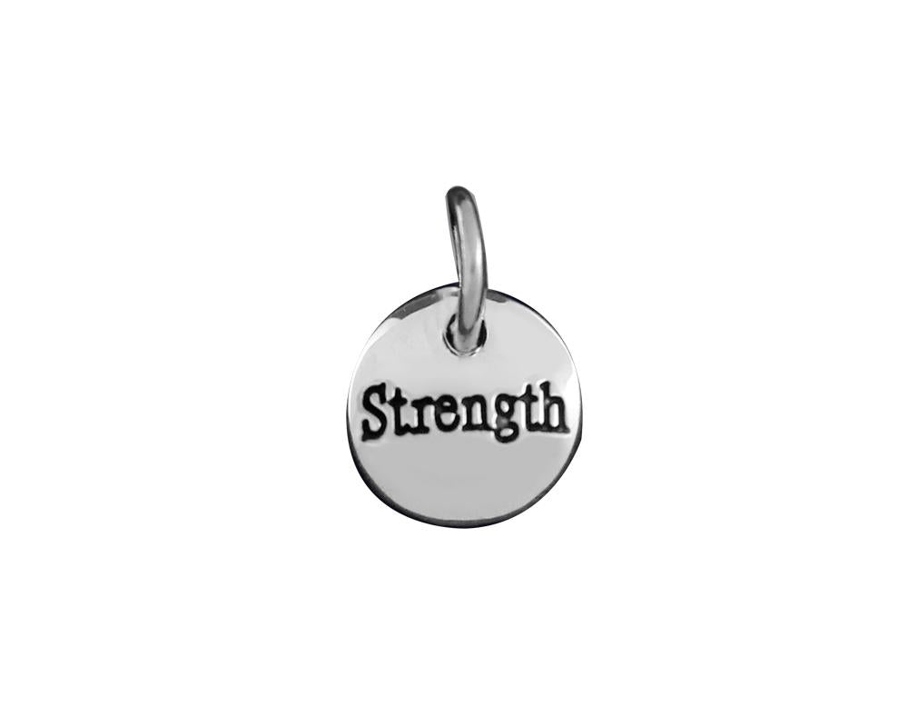 Silver Strength Circle Charms