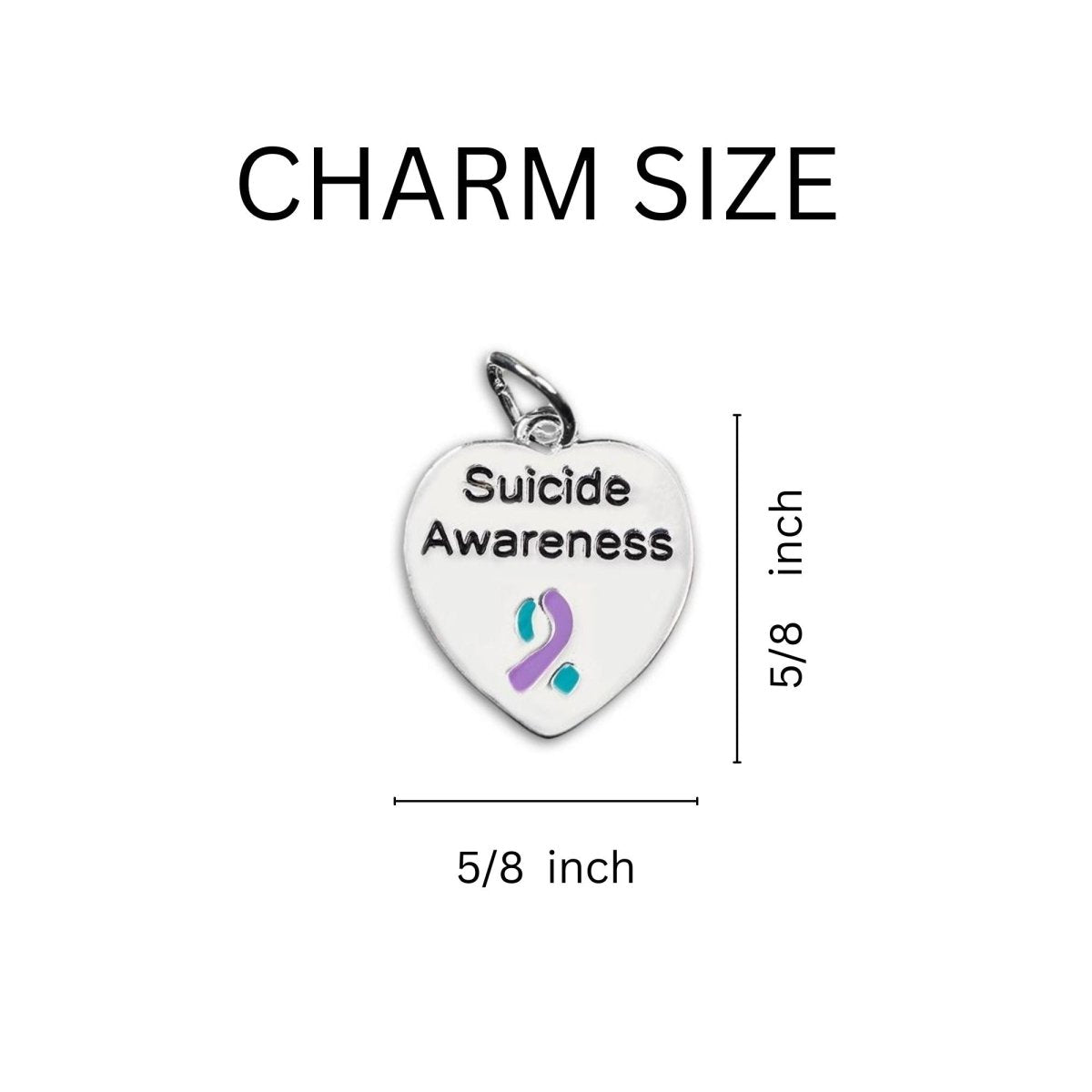 Suicide Awarenes Heart Key Chains