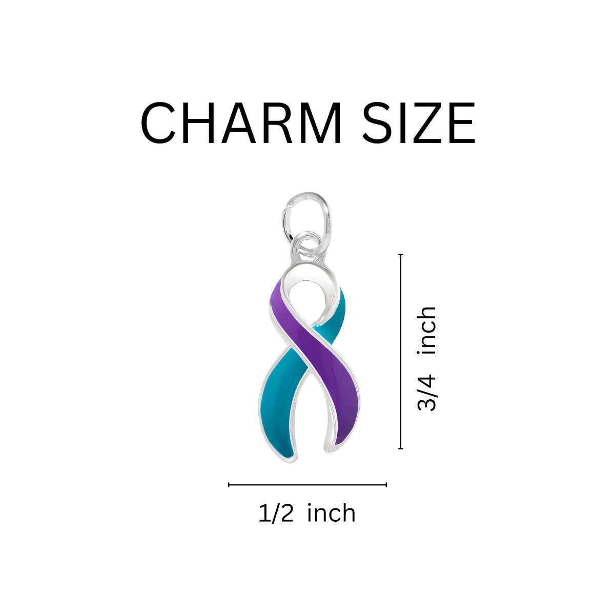 Where There is Love Teal & Purple Ribbon Bracelets