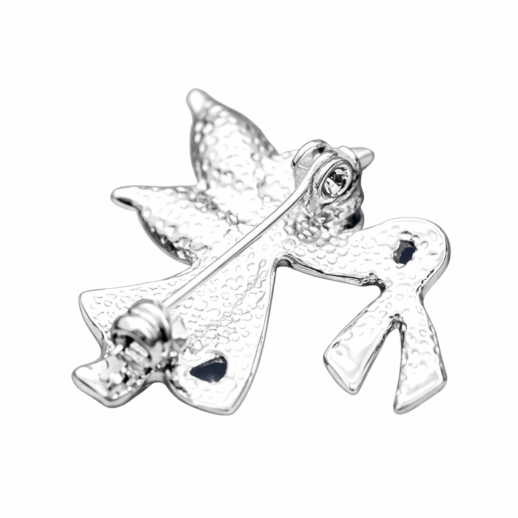 Angel By My Side Dark Blue Ribbon Pins