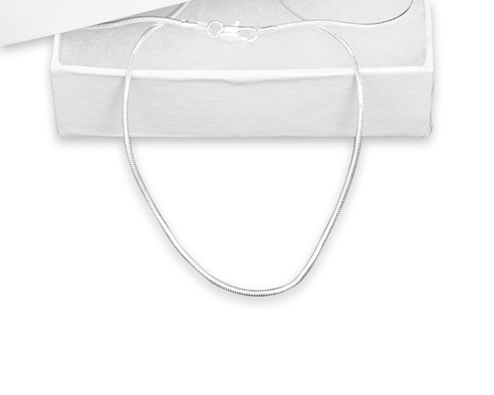 Sterling Silver Plated 17 inch Snake Chain Necklaces