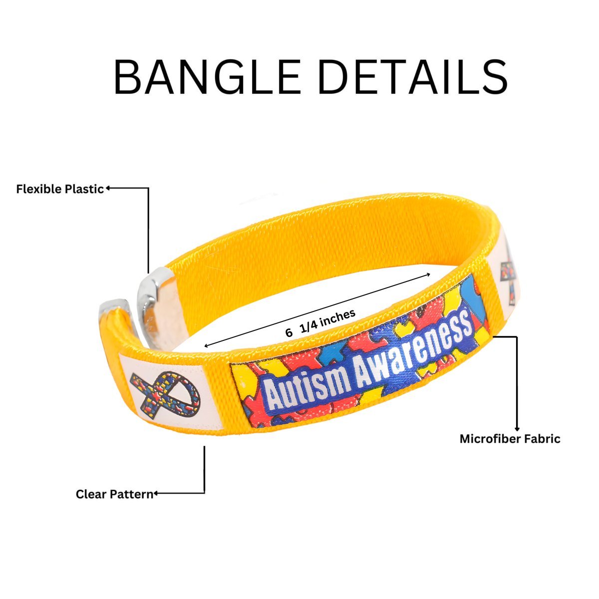 25 Pack Child Autism Awareness Bangle Bracelets (25 Bracelets)