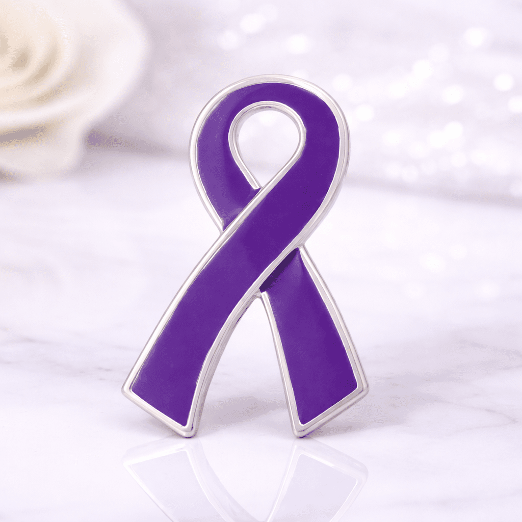 Large Alzheimer's Awareness Ribbon Pins