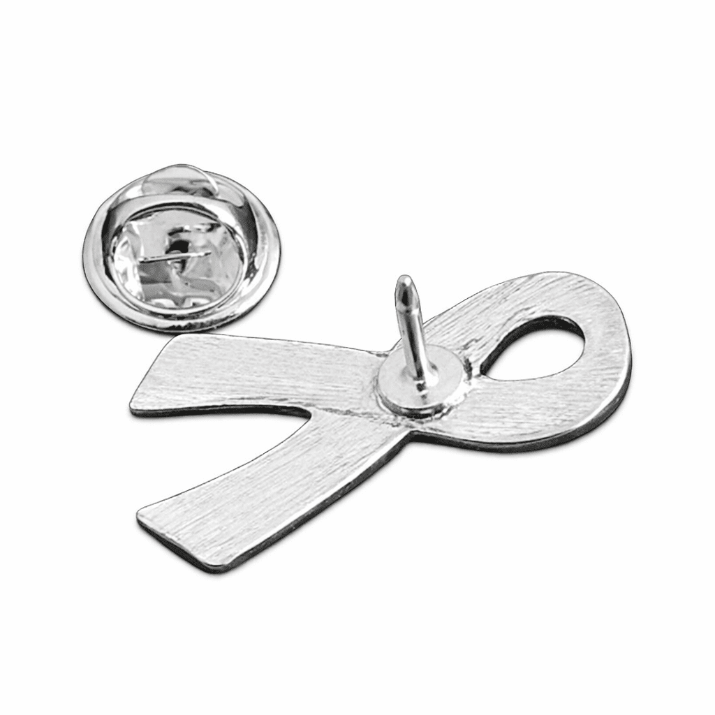 Large Flat Teal Ribbon Pins