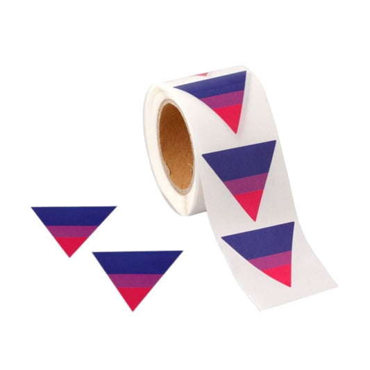 250 Bisexual Triangle Shaped Stickers (250 per Roll)