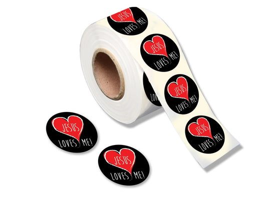 250 Jesus Loves Me Stickers (250 per Roll)