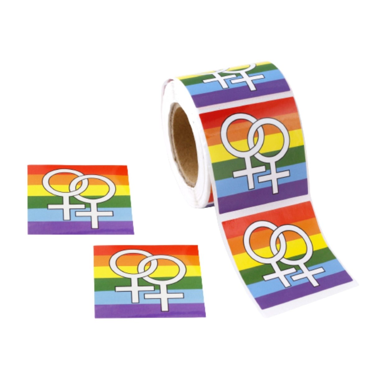 250 Same Sex Female Symbol Stickers (250 Per Roll)