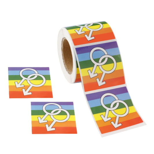 250 Same Sex Male Symbol Stickers (250 Per Roll)
