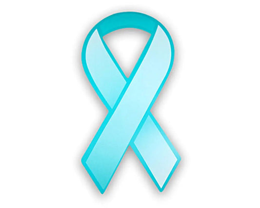 50 Pack Large Paper Teal Ribbons (50 Ribbons)