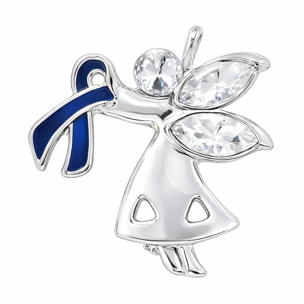 Angel By My Side Dark Blue Ribbon Pins