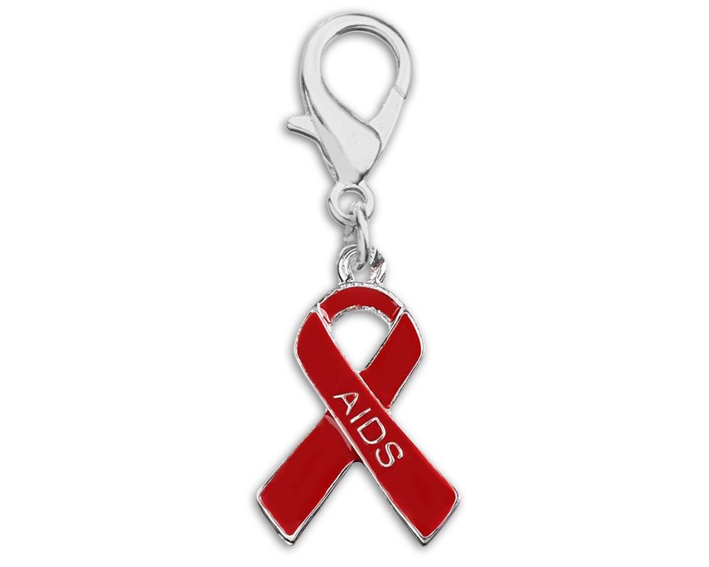AIDS Awareness Red Ribbon Hanging Charms