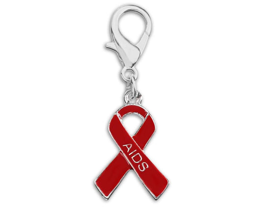 AIDS Awareness Red Ribbon Hanging Charms