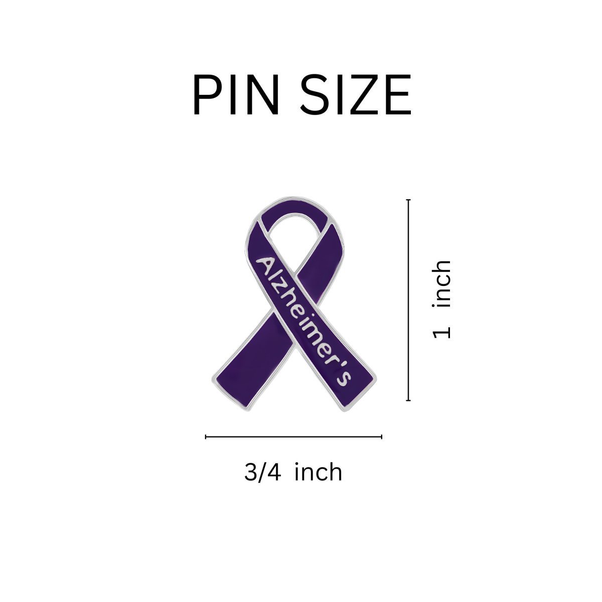 Alzheimer's Awareness Ribbon Pins
