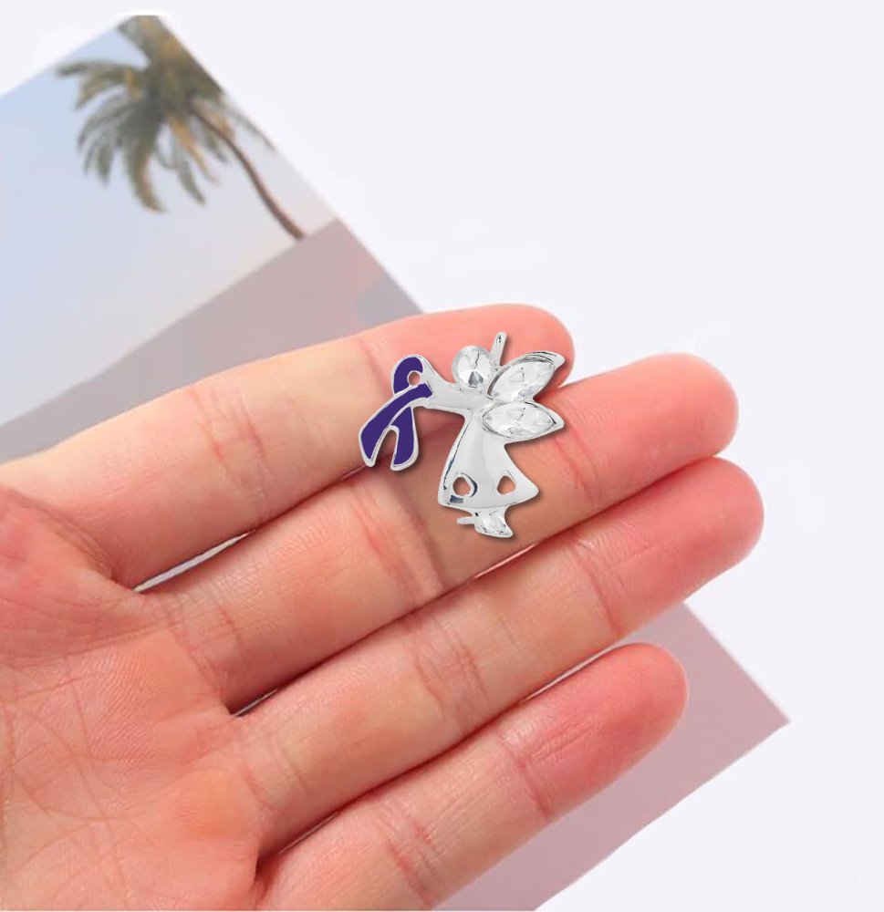 Angel By My Side Domestic Violence Pins