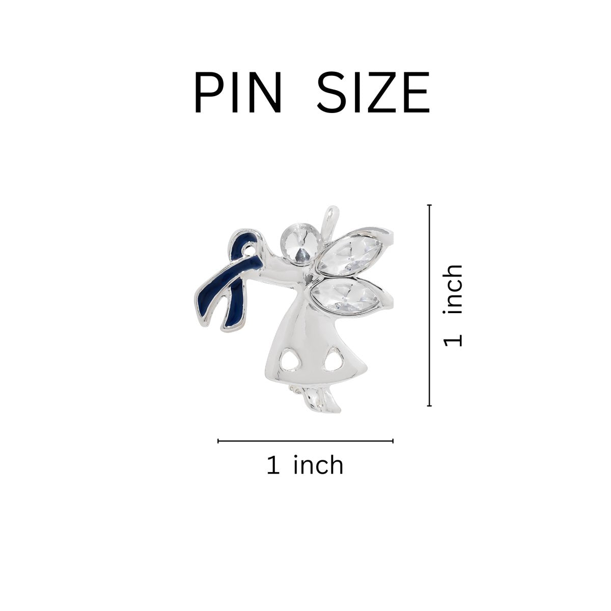 Angel Colon Cancer Blue Ribbon Pins