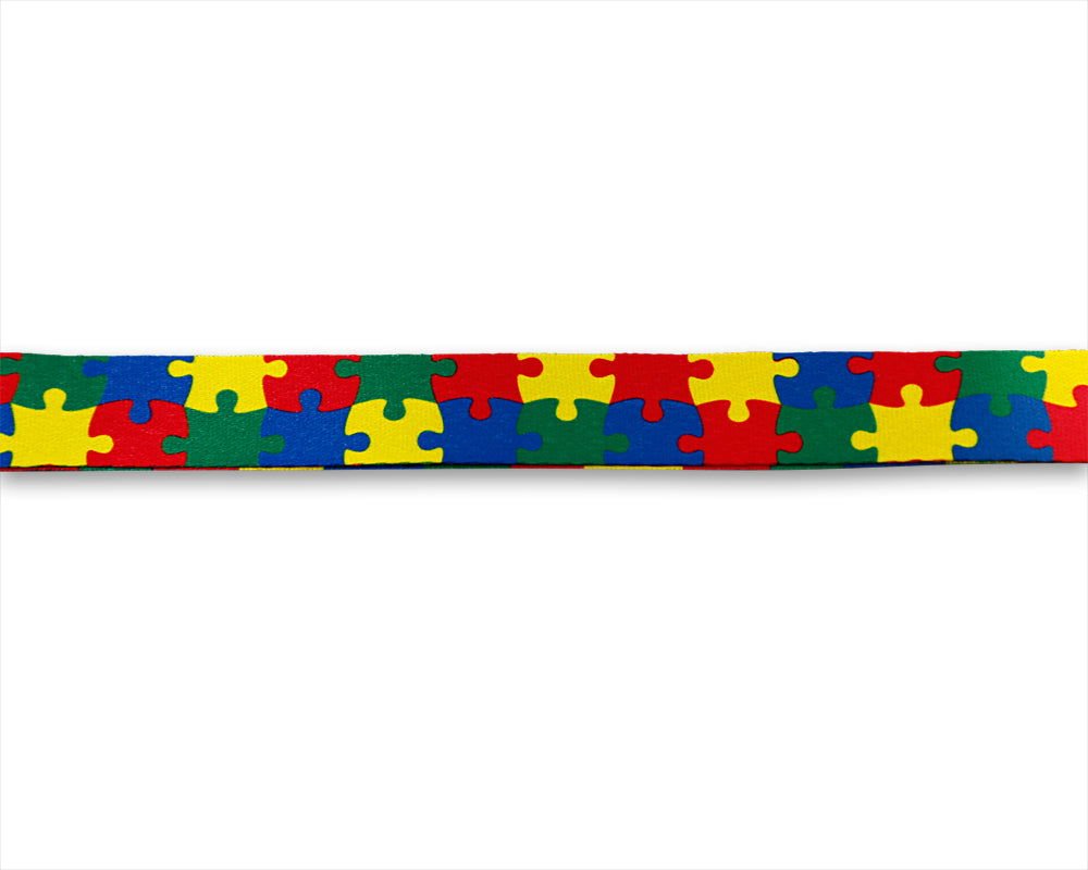 Autism Awareness Puzzle Piece Lanyards