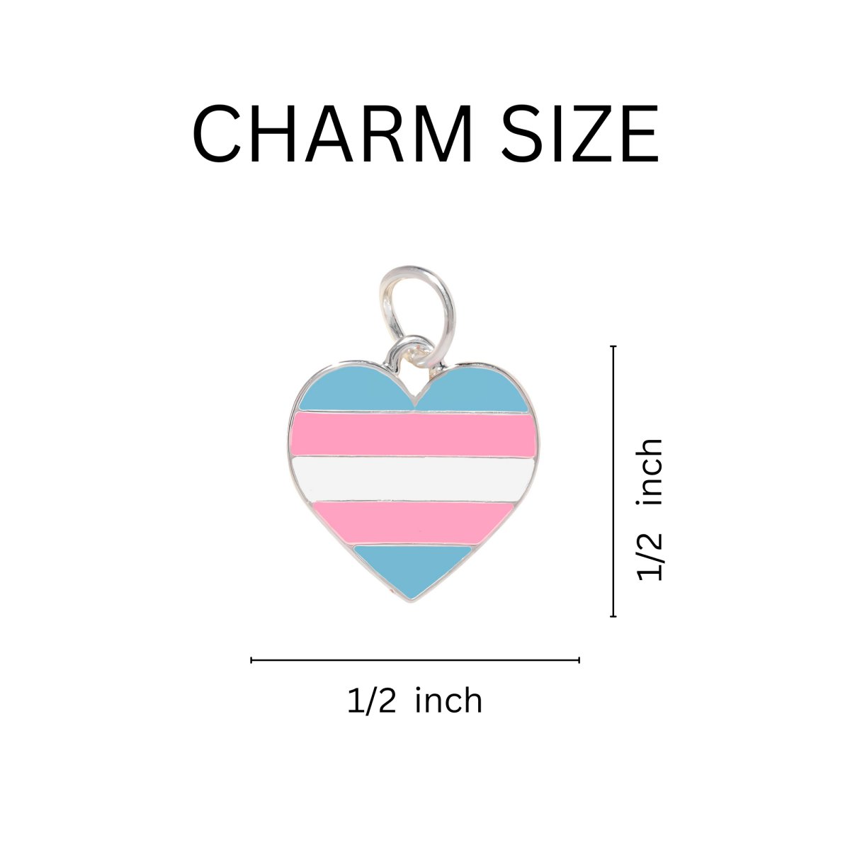 Black Cord Transgender Heart Charm Pride Bracelets