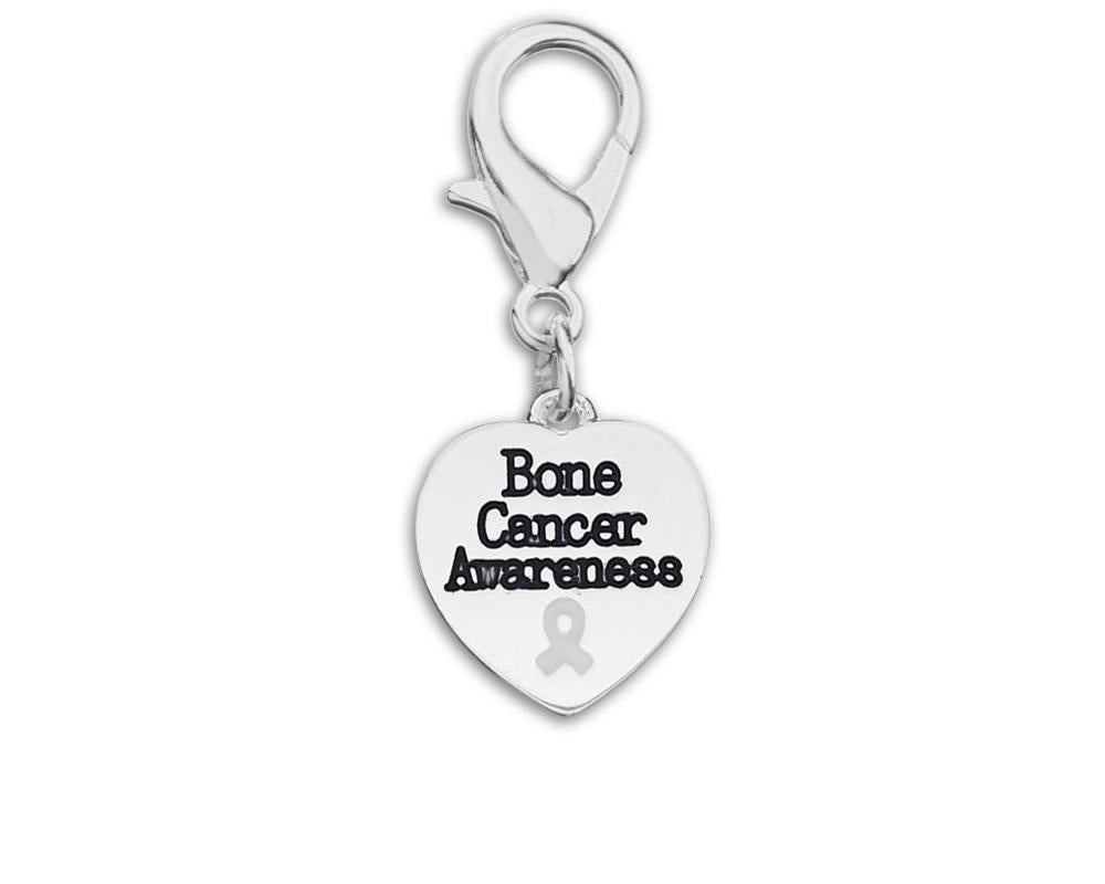 Bone Cancer Awareness Heart Hanging Charms