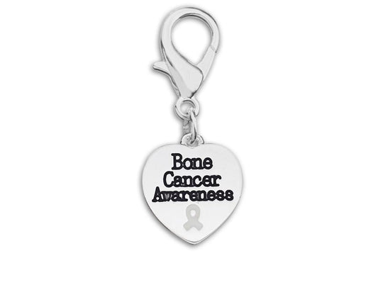 Bone Cancer Awareness Heart Hanging Charms