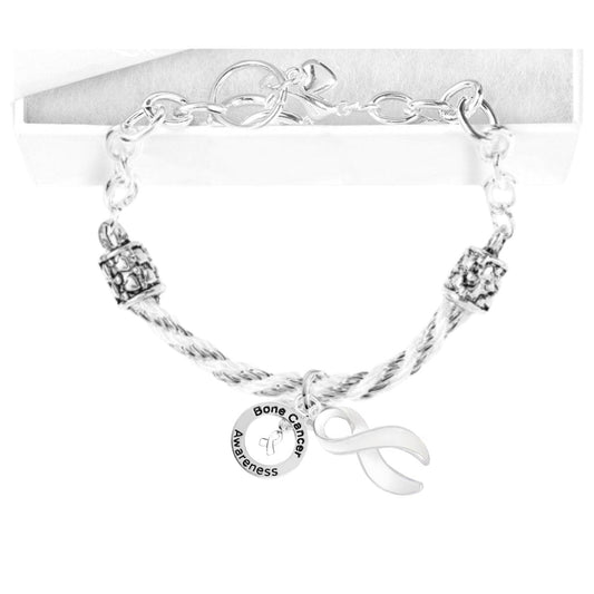 Bone Cancer Hanging Ribbon Partial Rope Bracelets