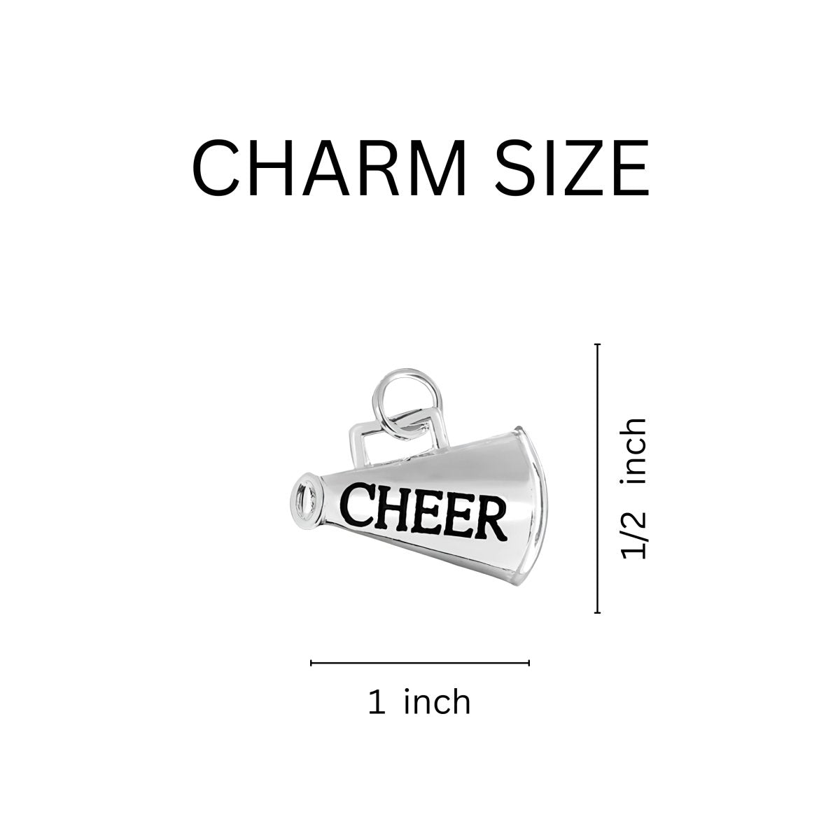 Cheerleading Megaphone Horseshoe Style Key Chains