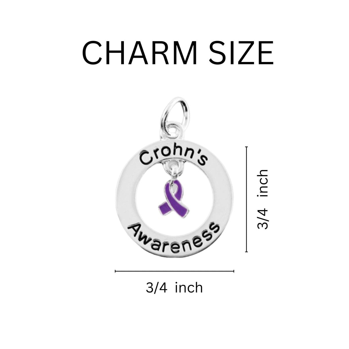 Crohn's Awareness Black Leather Cord Bracelets