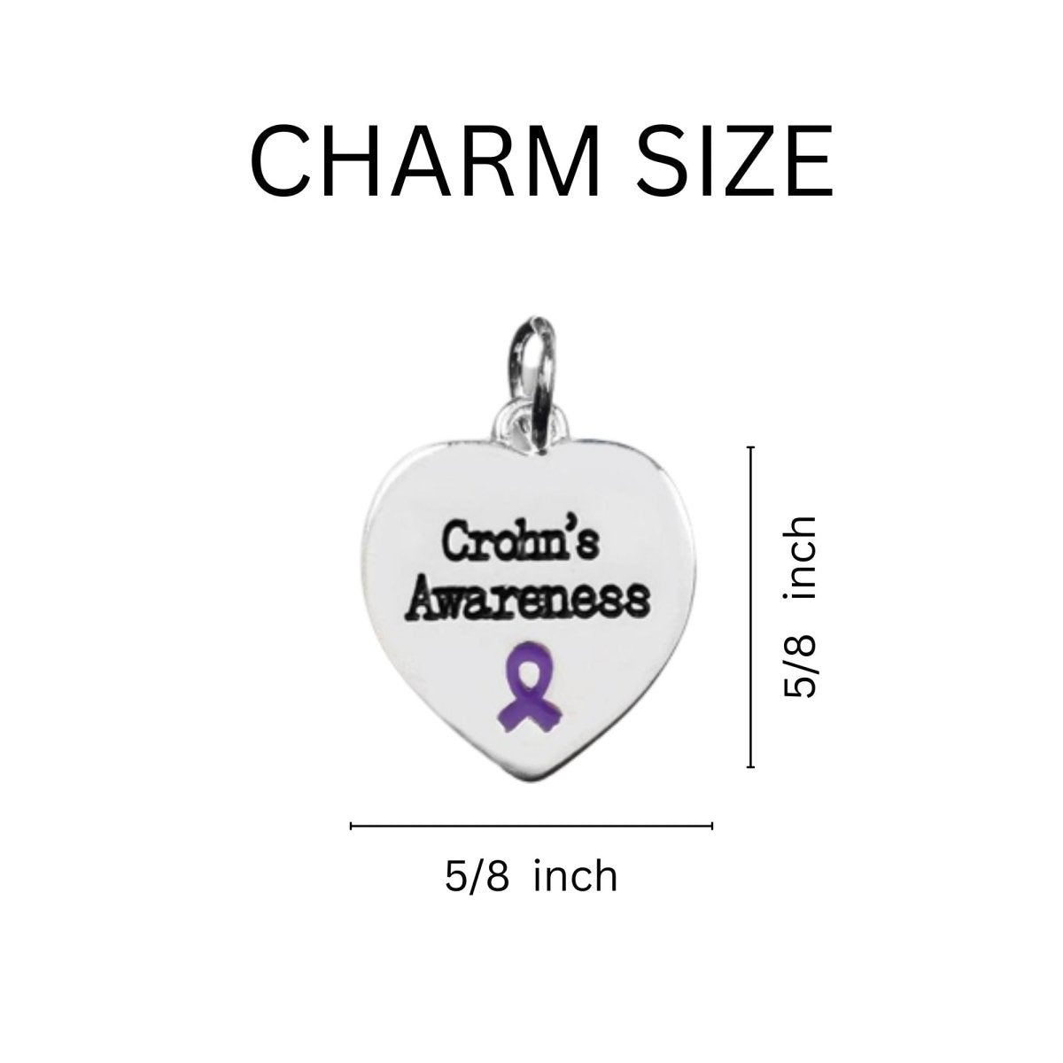 Crohn's Disease Heart Retractable Charm Bracelets