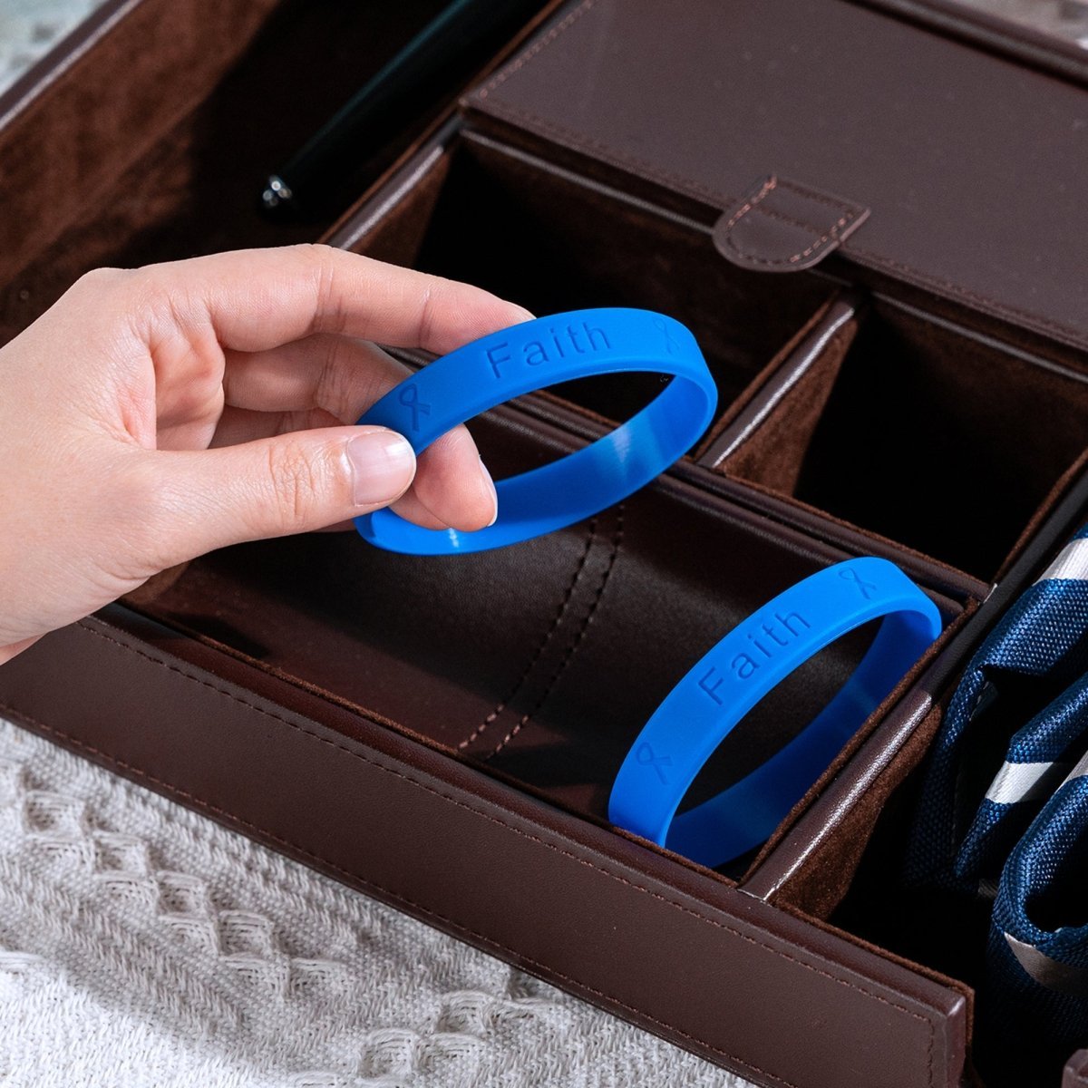 Dark Blue Awareness Silicone Bracelet Wristbands