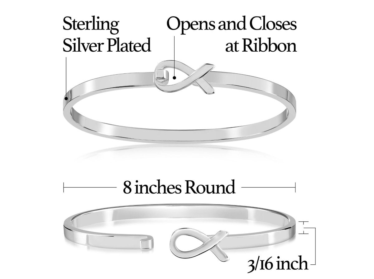 Elegant Awareness Ribbon Bracelets