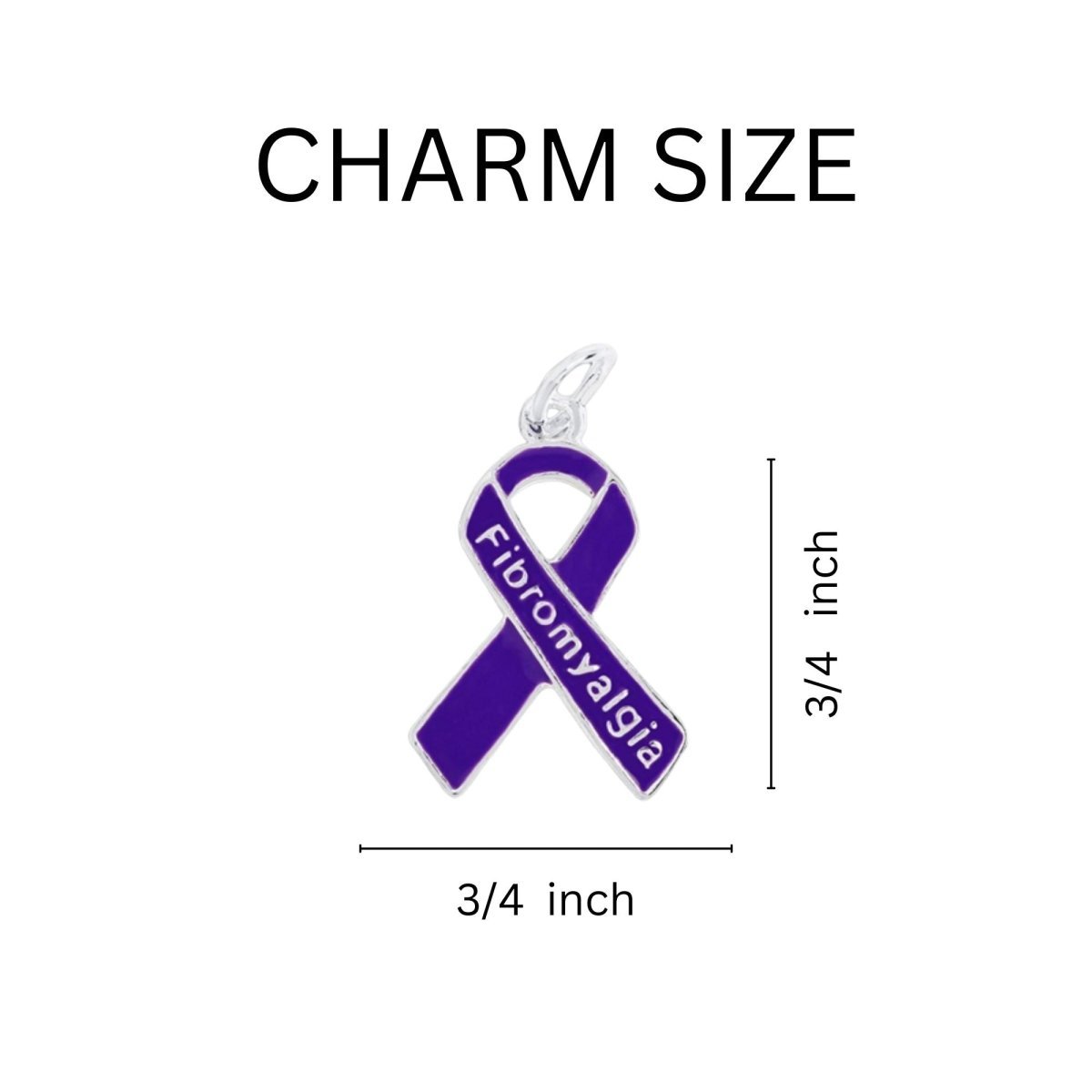 Fibromyalgia Purple Ribbon Retractable Bracelets