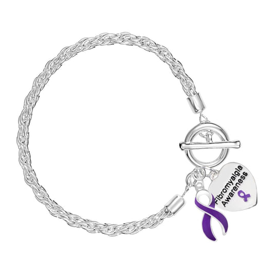 Fibromyalgia Purple Ribbon Rope Bracelets