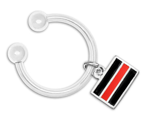 Firefighter Red Line Key Chains