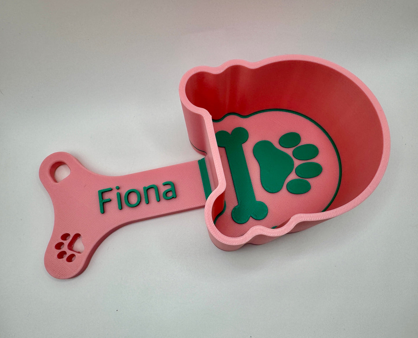 Pet Food Scoop, Personalized w/ Name, 2-Tone Colors