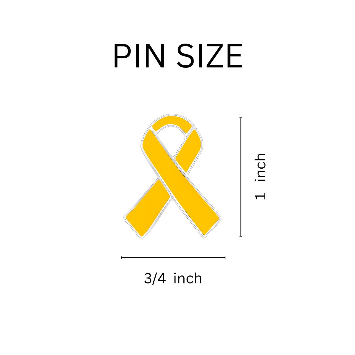 Gold Ribbon Awareness Pins for Childhood Cancer