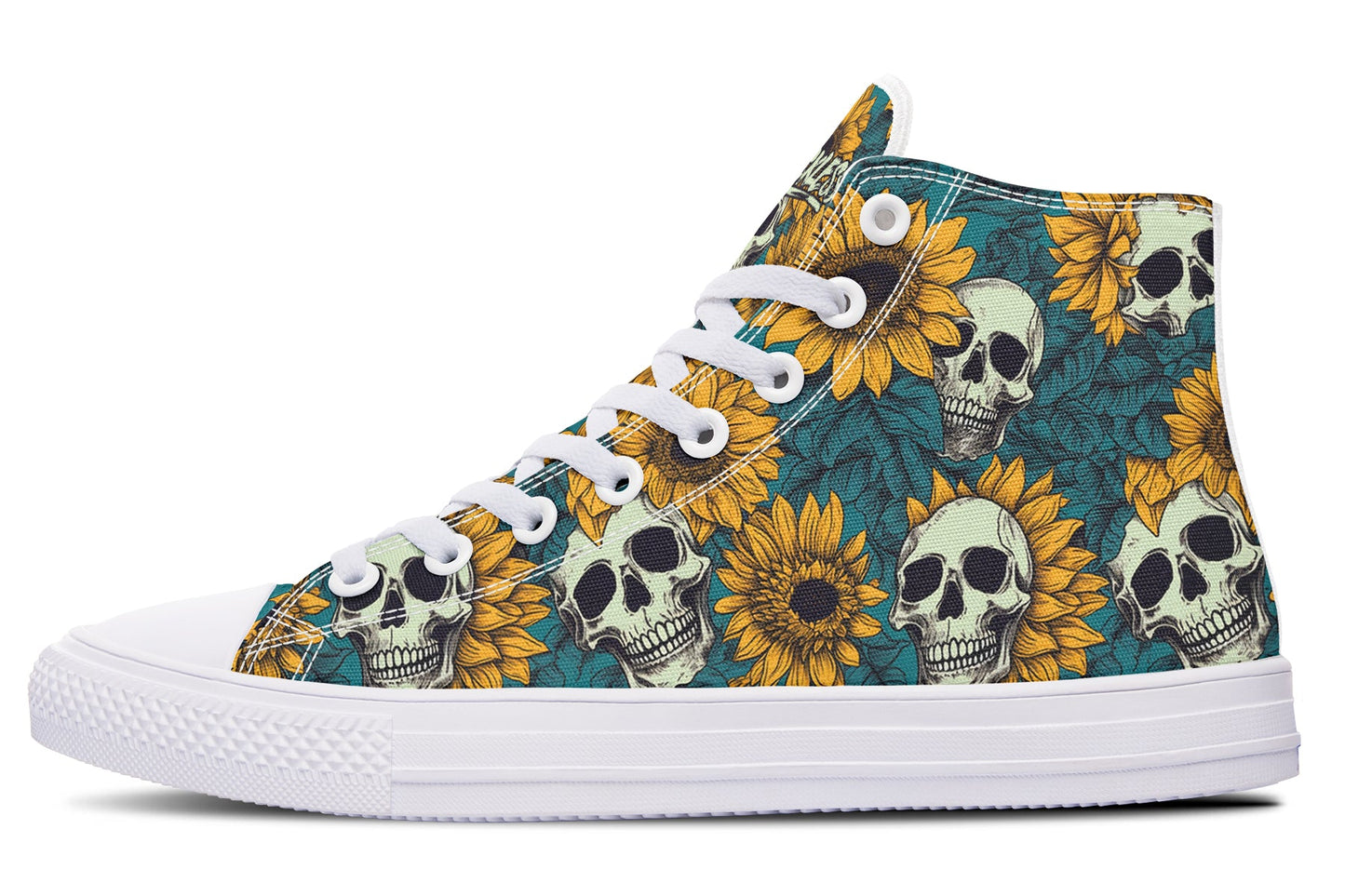 Sunflower And Skulls High Tops