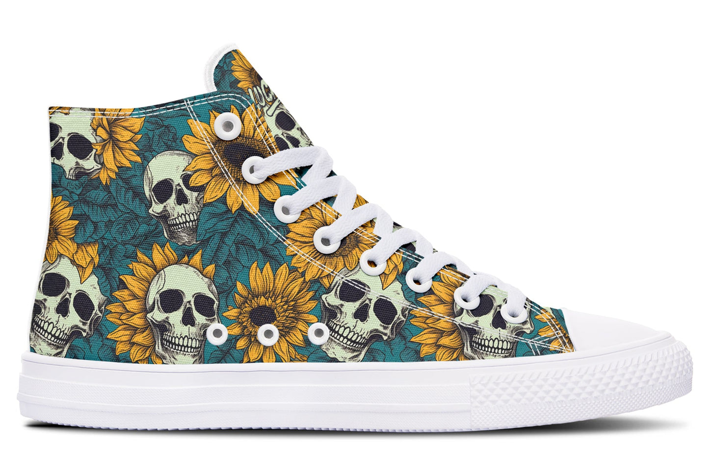 Sunflower And Skulls High Tops