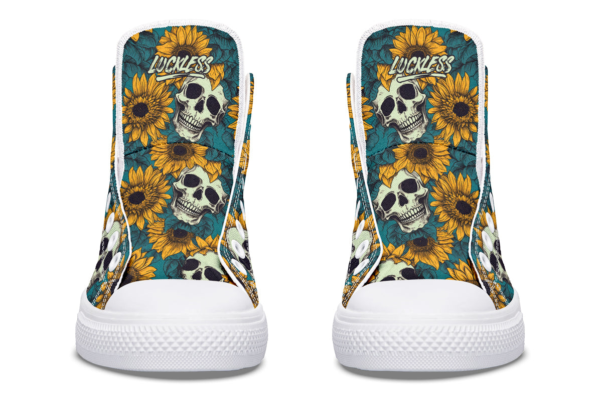 Sunflower And Skulls High Tops