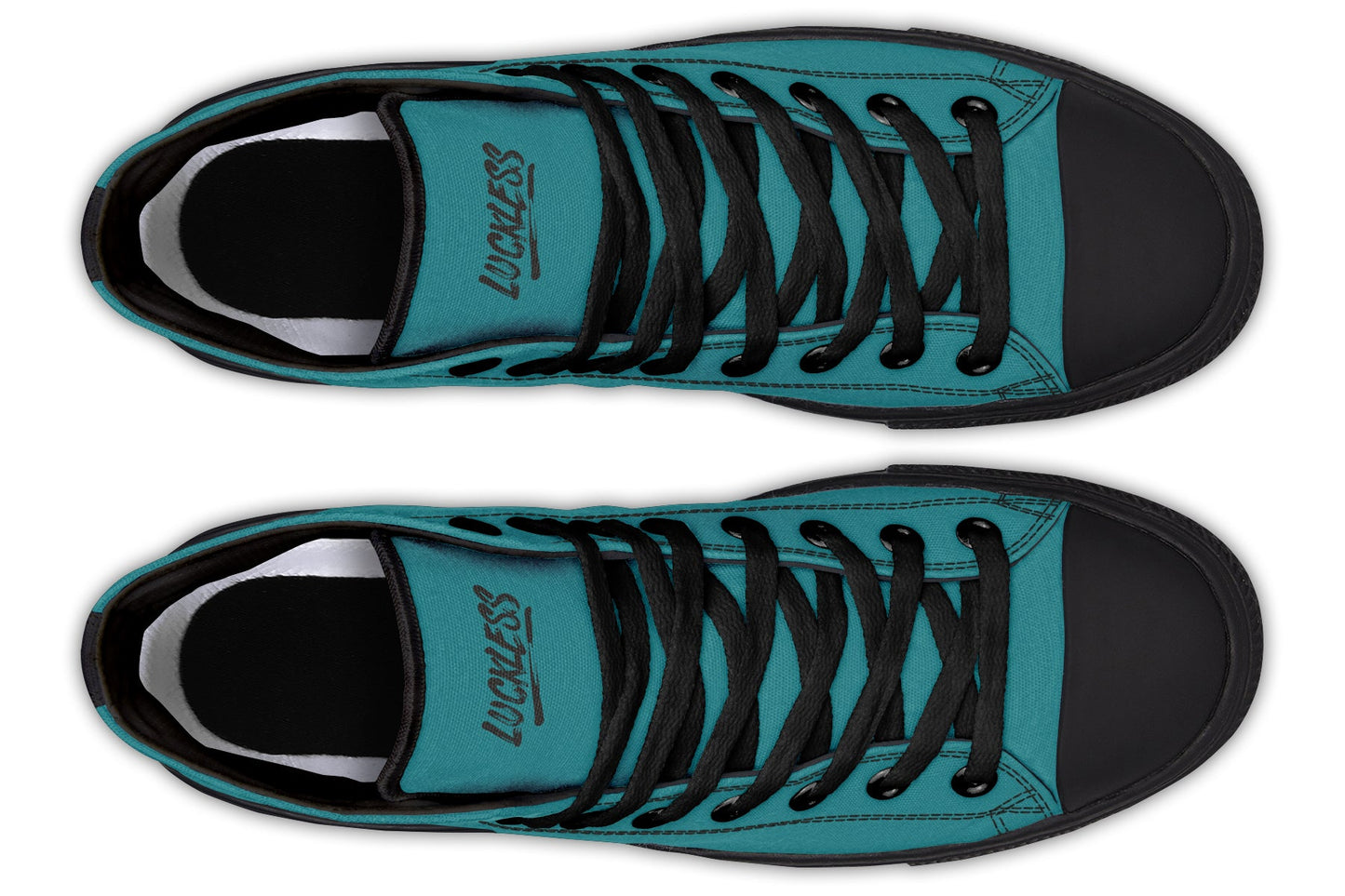 Sunflower And Skulls Teal High Tops