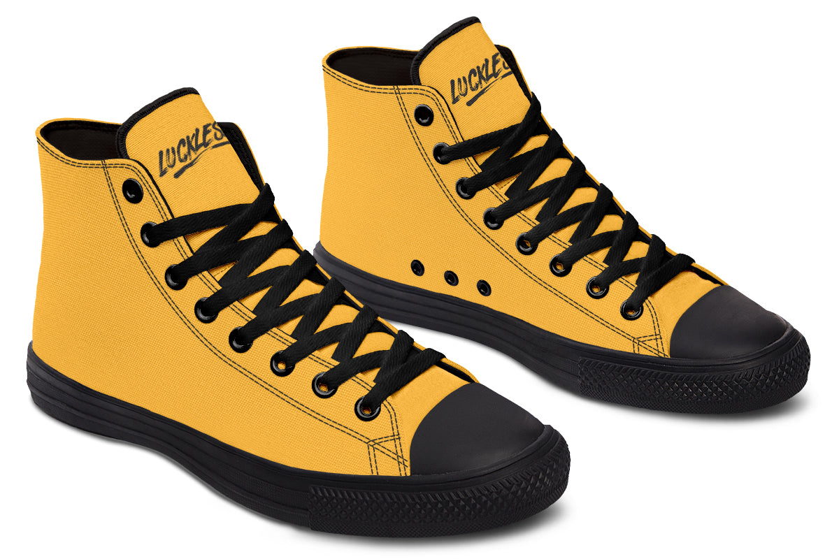 Sunflower And Skulls Yellow High Tops