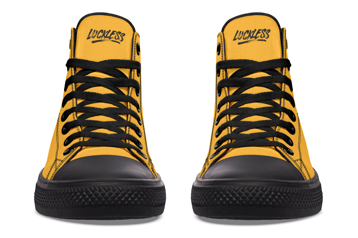 Sunflower And Skulls Yellow High Tops
