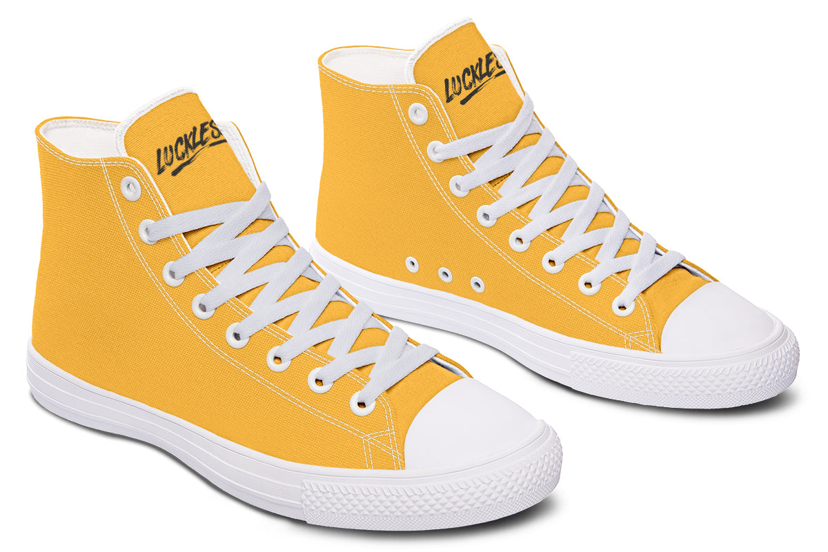 Sunflower And Skulls Yellow High Tops