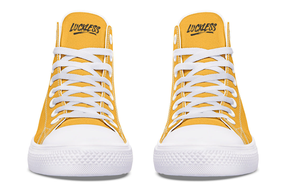 Sunflower And Skulls Yellow High Tops